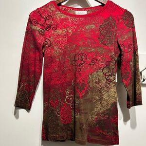 bohemian printed 3/4 sleeve